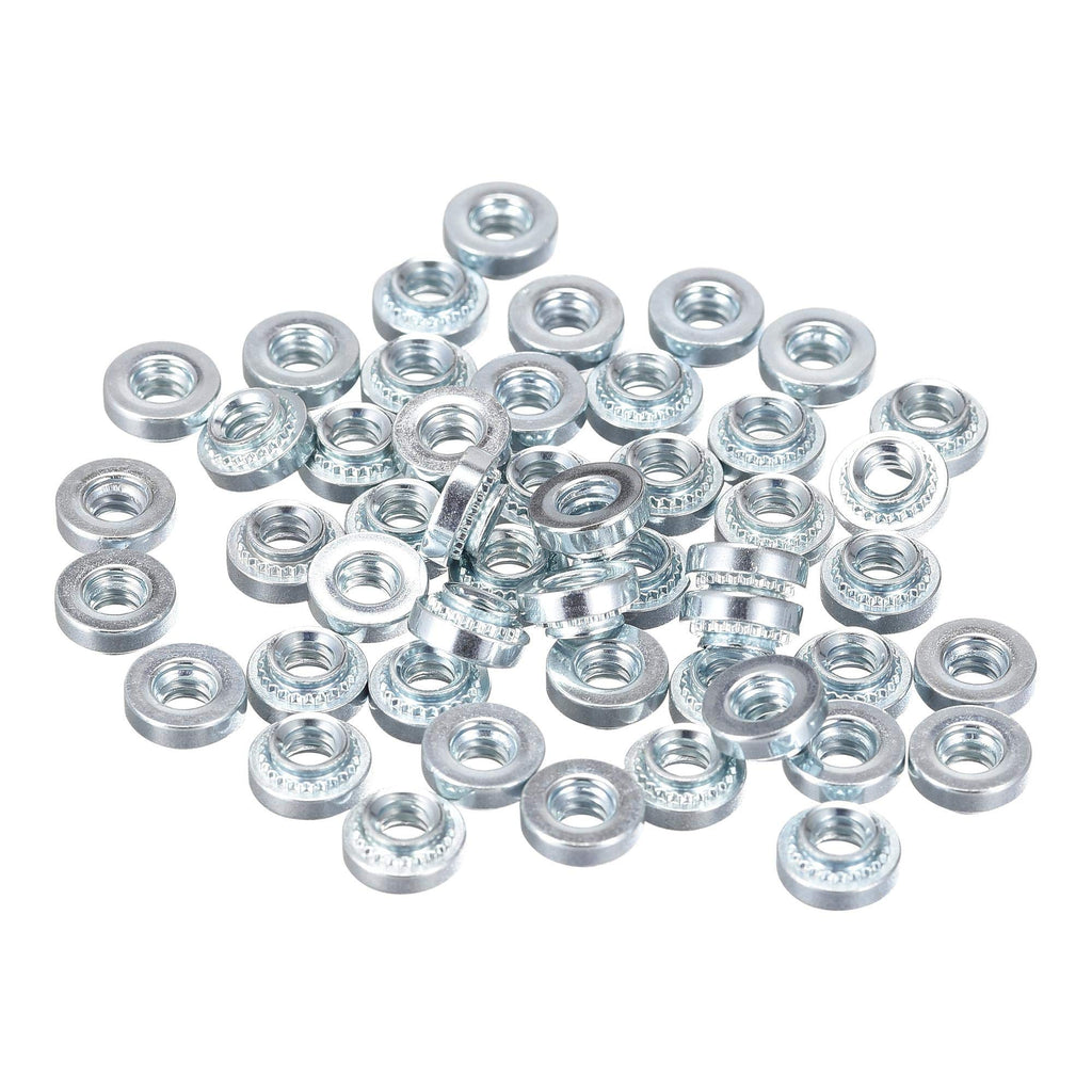  [AUSTRALIA] - uxcell Self -Clinching Nuts,#6-32 x 0.1-Inch Carbon Steel with Zinc Plating Rivet Nut Round Head Steel Metal Sheet Mounting Hardware Fastener 100pcs #6-32x2.54mm