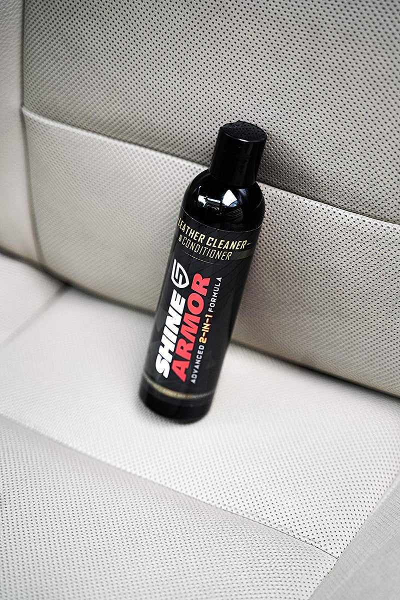  [AUSTRALIA] - SHINE ARMOR Leather Cleaner & Conditioner Protector- for Couches, Car Interior, Apparel, Furniture, Auto Interiors, Shoes, Bags, Purses, Sofas, Car Seats, Steering Wheel