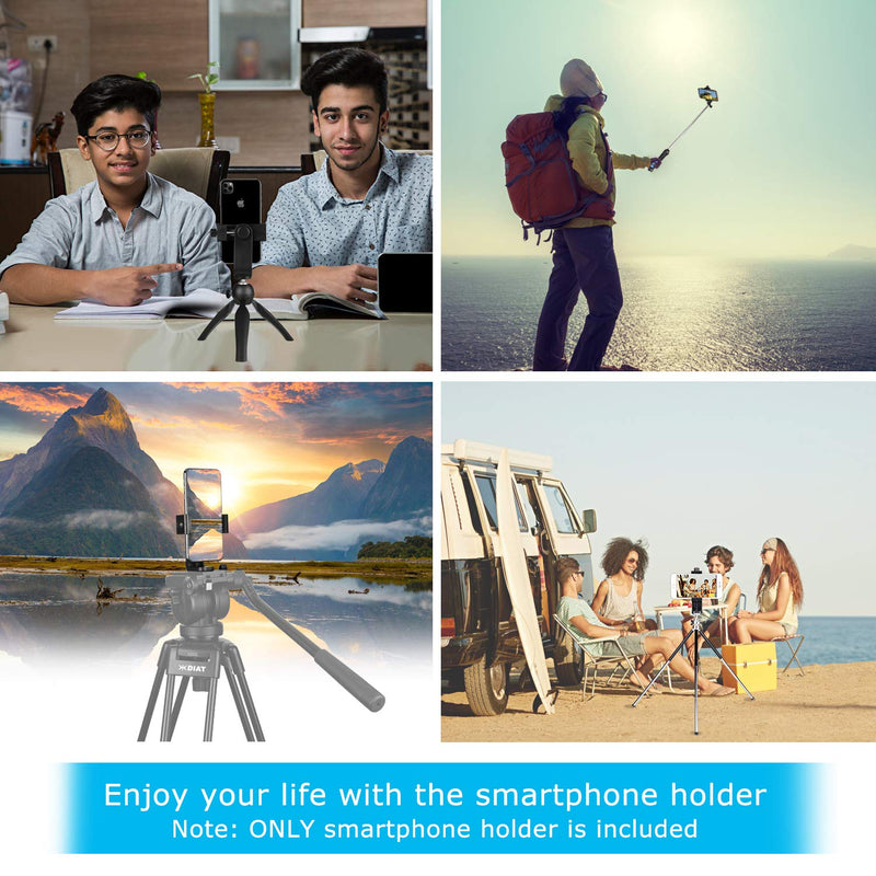  [AUSTRALIA] - SharingMoment Premium Smartphone Holder/Vertical and Horizontal Tripod Mount Adapter Rotatable Bracket with 1/4 inch Screw/Adjustable Clip for iPhone, Android Cell Phone, Selfie Stick, Camera Stand