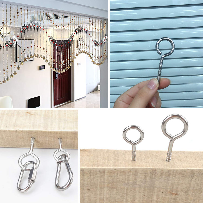  [AUSTRALIA] - 20pcs 2” 304 Stainless Screw Eyes Small Eyelet Screws Lag Eyebolt Steel Heavy Duty Hook Duty Lag Thread Eyebolt (20 pcs 2") 20 pcs 2"