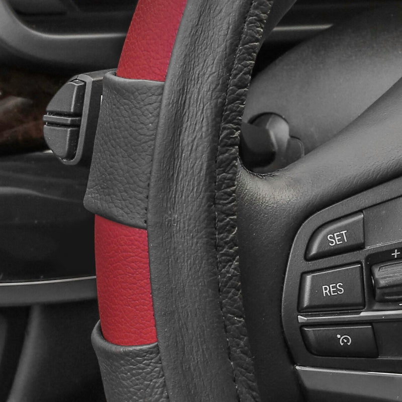  [AUSTRALIA] - FH Group FH2005RED Steering Wheel Cover (Genuine Leather Sport Red)