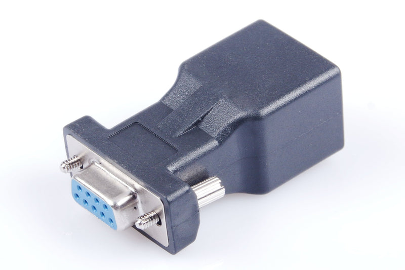  [AUSTRALIA] - LM YN DB9 RS232 Female to RJ45 Female Adapter COM Port to LAN Ethernet Port Converter