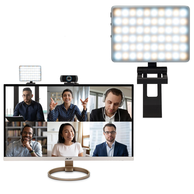  [AUSTRALIA] - HumanCentric Video Conference Lighting Kit, Camera Light for Zoom Meetings, Streaming Video Face Light, Easy Setup for Remote Work, Computer Monitor or Laptop Light for Video Conferencing