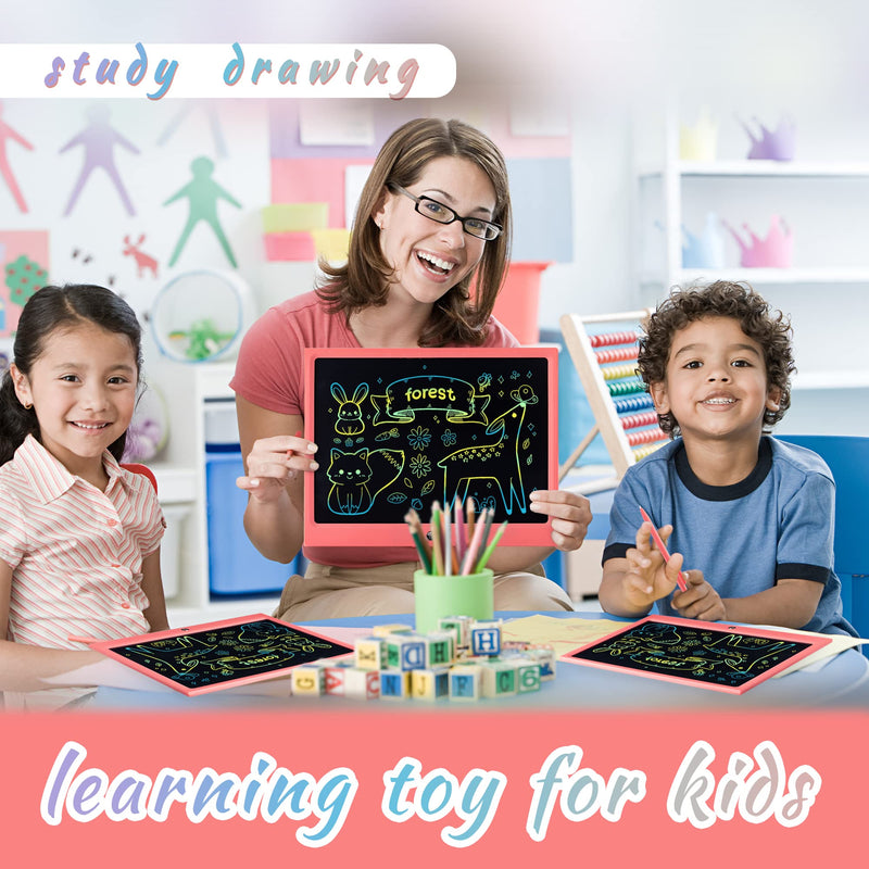  [AUSTRALIA] - LCD Writing Tablet 15 Inch Electronic Graphics Drawing Pads, Drawing Board Writing, Digital Handwriting Doodle Board for Kids Home School Office Girl Boy Toys Christmas Birthday Gift Age 3+ pink