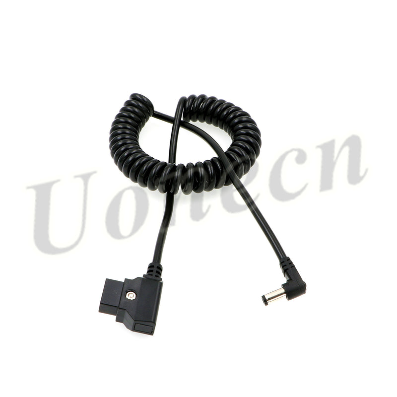  [AUSTRALIA] - Uonecn Dtap to Right Angle DC Power Cable 12V 2.1mm for KiPRO LCD Monitors Lectrosonic Lowel Blender LED PowerTap-Lectro Devices (Right Angle DC Coiled Cable) Right Angle DC Coiled Cable