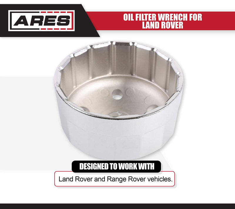  [AUSTRALIA] - ARES 56026-90mm Oil Filter Wrench for Land Rover and Jaguar - 3/8-Inch Drive - Easily Remove Oil Filters on Land Rover, Range Rover and Jaguar Vehicles