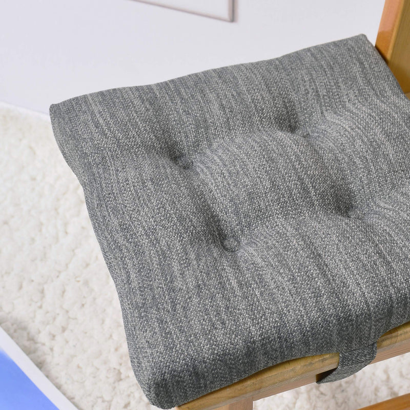  [AUSTRALIA] - baibu Soft Kids' Chair Pads Square Seat Cushion with Ties for School Chair/Wood Chairs - One Cushion Only(Gray, 10" (26CM)) Gray 10x10x1.2in