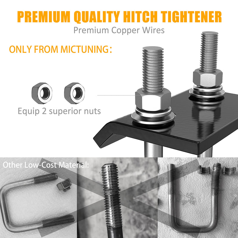  [AUSTRALIA] - MICTUNING Hitch Tightener for 1.25 inches and 2 inches Hitches, Heavy Duty Anti-Rattle Stabilizer, Reduce Movement from Hitch Tray Cargo Carrier Bike Rack Trailer Ball Mount