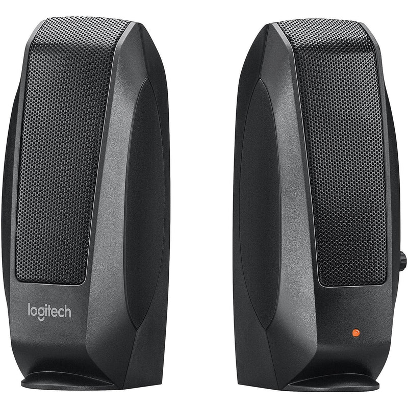  [AUSTRALIA] - Logitech S-120 2-Piece Stereo Speaker System with Auxiliary Headphone Jack (Black)