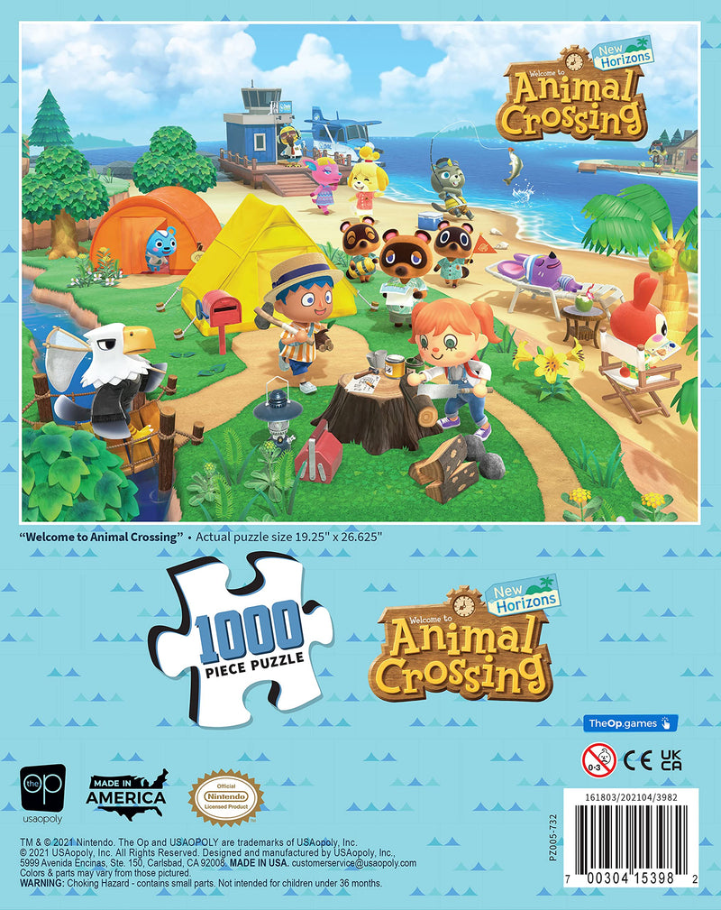  [AUSTRALIA] - Animal Crossing “Welcome to Animal Crossing” 1000 Piece Jigsaw Puzzle | Collectible Puzzle Featuring Familiar Characters from The Nintendo Switch Game | Officially Licensed Nintendo Merchandise