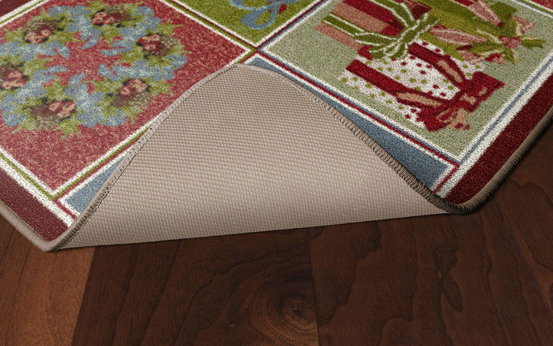  [AUSTRALIA] - Brumlow MILLS Festive Blocks Washable Christmas Indoor or Outdoor Holiday Rug for Living or Dining Room, Bedroom and Kitchen Area, 20x34, Multicolor, EW20553-20X34BH 1'8" x 2'10"