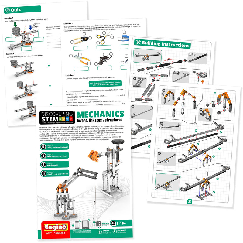Engino Discovering Stem: Levers, Linkages & Structures Building Kit - LeoForward Australia