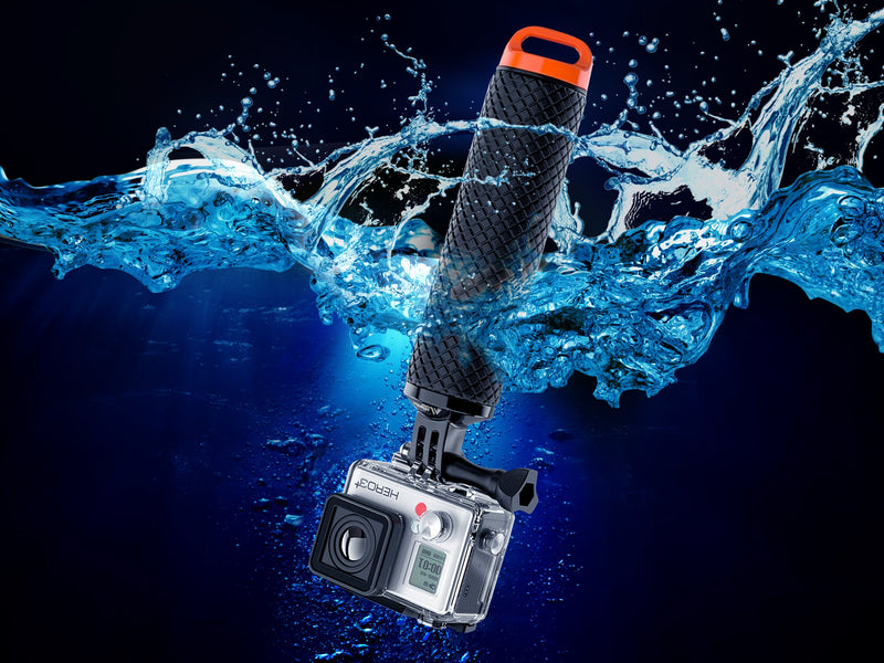 Waterproof Floating Hand Grip Compatible with GoPro Hero 9 8 7 6 5 4 3 3+ 2 1 Session Black Silver Camera Handler & Handle Mount Accessories Kit for Water Sport and Action Cameras (Orange) - LeoForward Australia