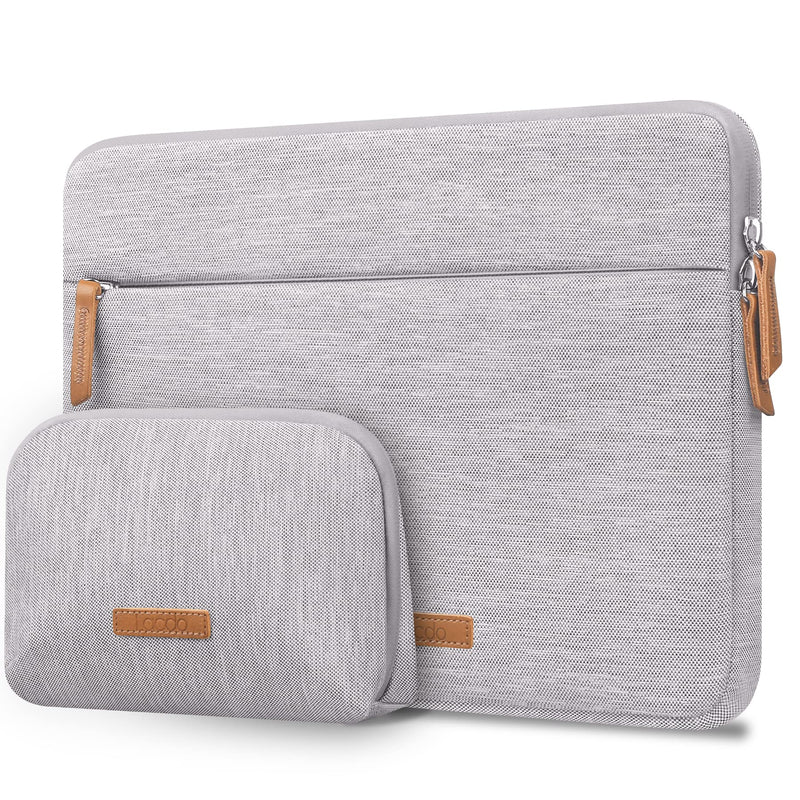  [AUSTRALIA] - Lacdo 360° Protective Laptop Sleeve Case for 13 inch New MacBook Air M2 A2681 M1 A2337 A2179 2022-2018, 13" New MacBook Pro M2 M1 A2338 A2289 A2251 2022-2016, 12.9" iPad Pro with Accessory Bag, Gray New MacBook Pro Air 13 Inch