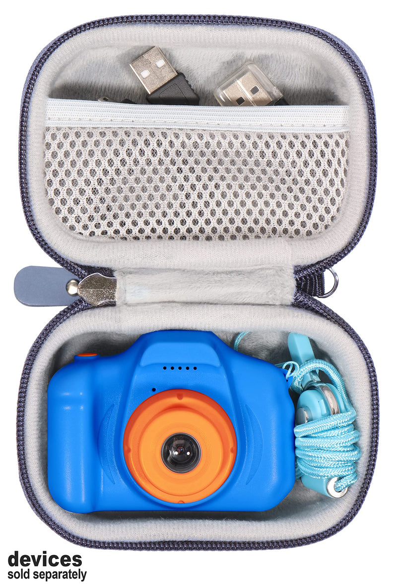  [AUSTRALIA] - getgear Camera case for Seckton Kids Selfie Camera, organizing Travel case with mesh Pocket and Detachable Wrist Strap (Blue) Blue