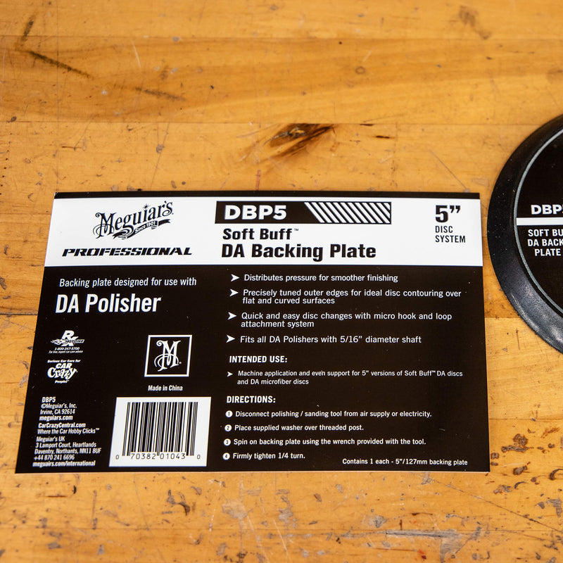  [AUSTRALIA] - MEGUIAR'S 5" Soft Buff DA Backing Plate – Use with MT300 Dual Action Variable Speed Polisher – DBP5