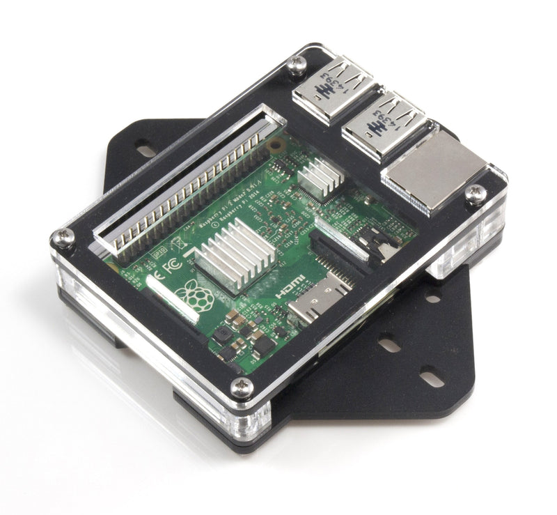  [AUSTRALIA] - C4Labs Zebra VESA Mounting Plate - Acrylic - for Raspberry Pi 4 B, 3B+, 3, Pi 2, and Pi B+ Arduino: Black