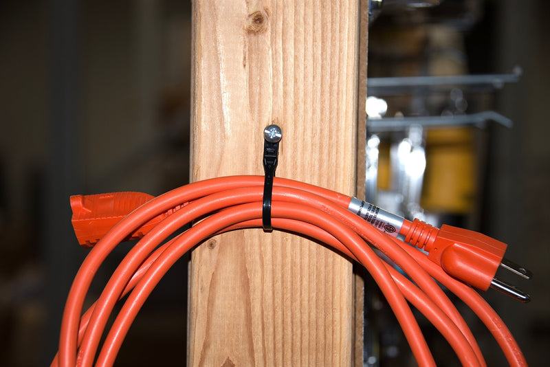  [AUSTRALIA] - Gardner Bender 48-308UVB Mounting Cable Tie, 8 inch, 50 lb, Electrical Wire and Cord Management, Nylon Zip Tie, 100 Pk, UV Resistant Black UV Black 100 Pack