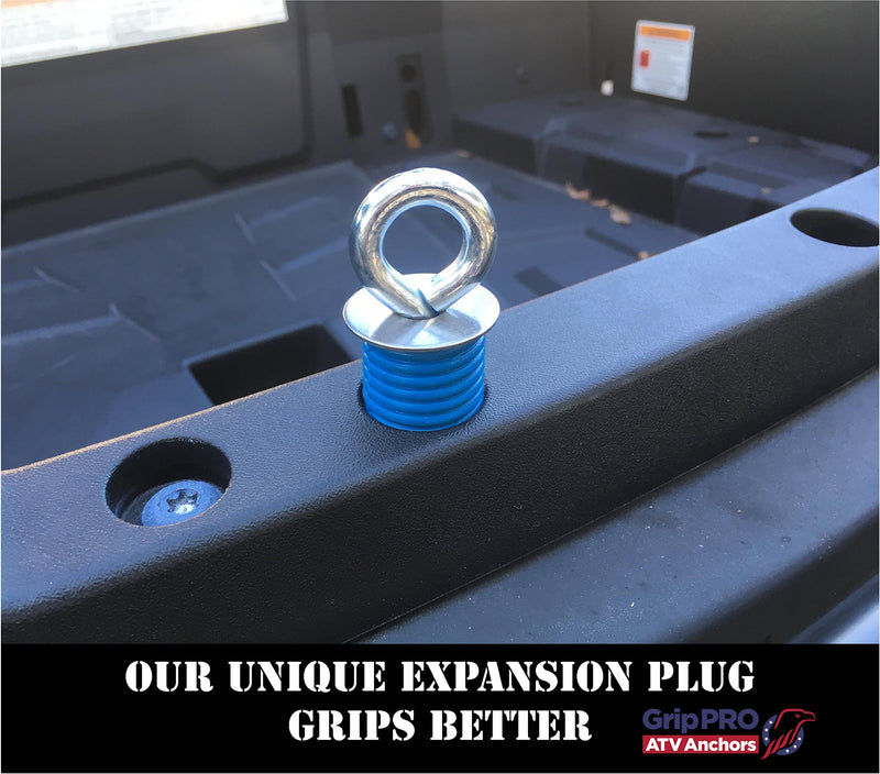  [AUSTRALIA] - GripPRO ATV Anchors to fit Polaris Lock & Ride ATV Tie Down Anchors Made to fit RZR, Sportsman - Set of 4 - These DO NOT FIT Ranger Models