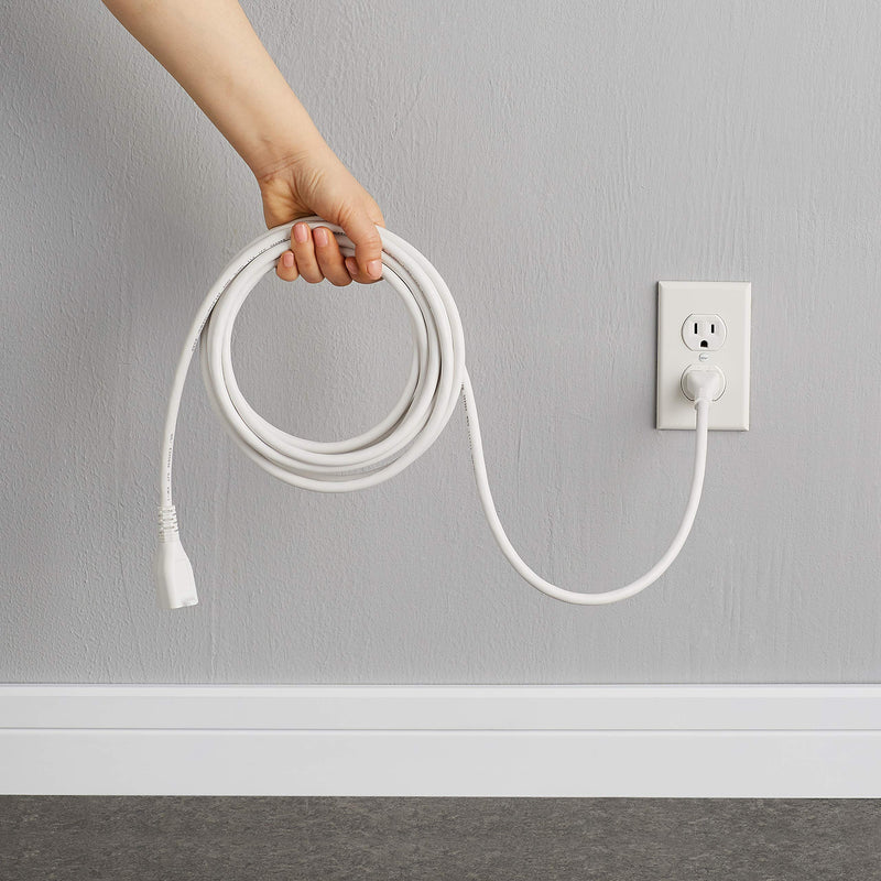 Amazon Basics 15-Foot Extension Cord - 13 Amps, 125V - White Single - LeoForward Australia