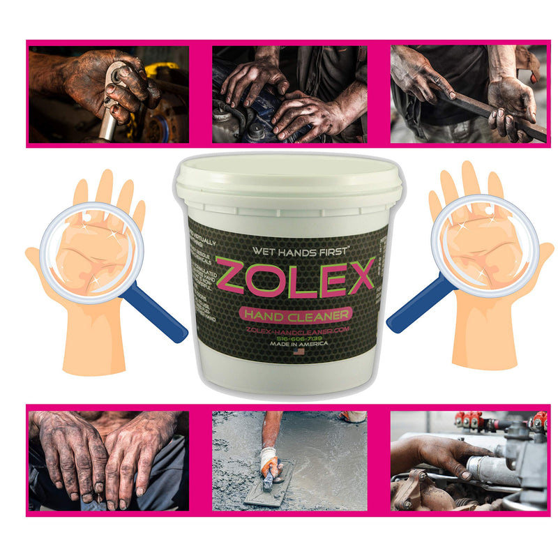Zolex Water Activated Hand Cleaner for Working Hands| Stain Remover for Heavy Duty Workers | Grease Remover for Mechanics and Heavy Duty Workers - Non-Toxic Petroleum Free (1.5 lb Tub) 1.5 lb Tub - LeoForward Australia