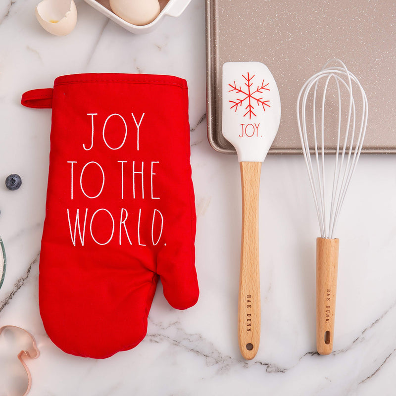  [AUSTRALIA] - Rae Dunn Collection 3 Piece Holiday Oven Mitt Set with Spatula and Whisk- by Cook with Color