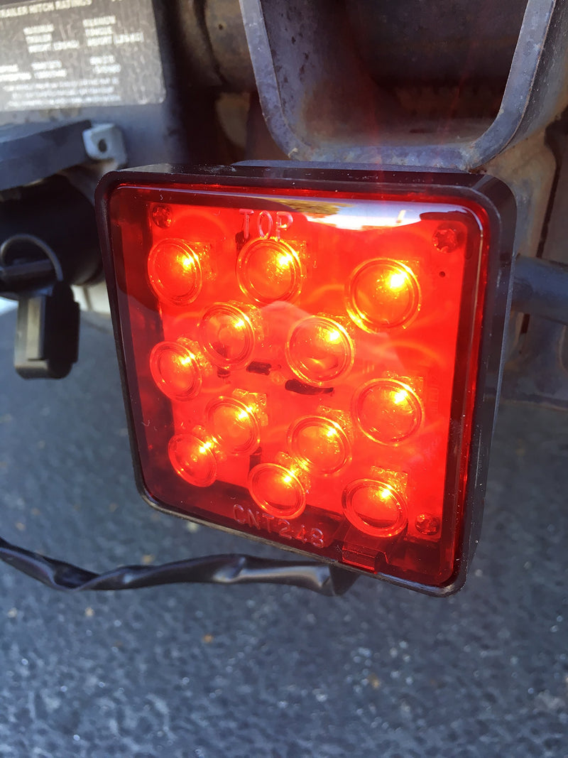  [AUSTRALIA] - MAXXHAUL 70429 Trailer Hitch Cover with 12 LED's Brake Light