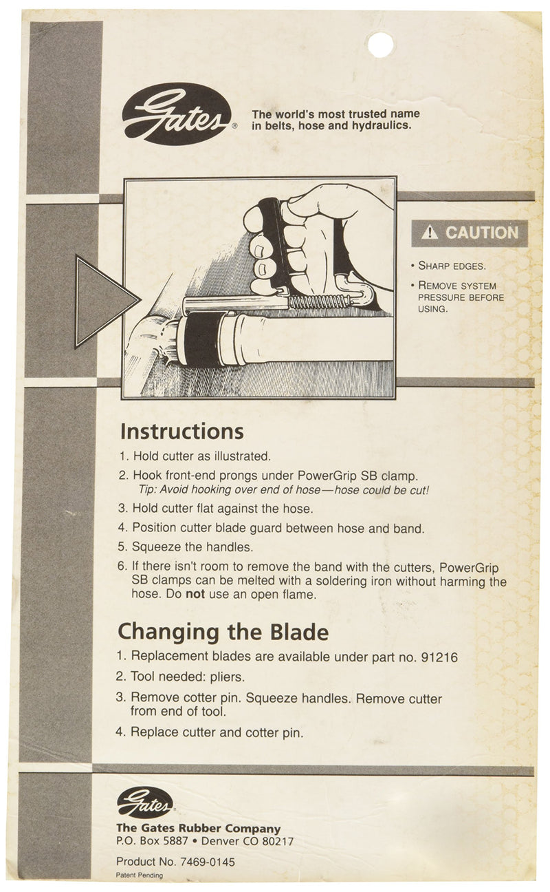  [AUSTRALIA] - Gates 91215 Clamp Removal Tool