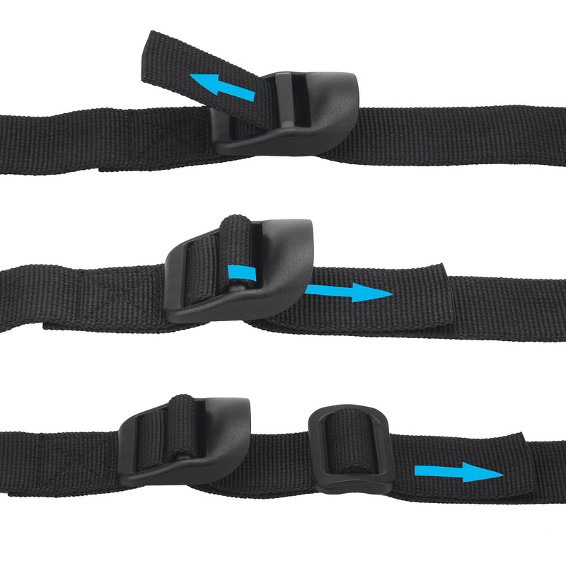  [AUSTRALIA] - Sleeping Bag Strap, Luggage Strap, Wisdompro 2-Pack of Heavy Duty Straps - Utility Strap for Outdoor Sports, Backpacking, Sleeping Bag Compression, Luggage, Bundling, with Plastic Buckle - 48 inch