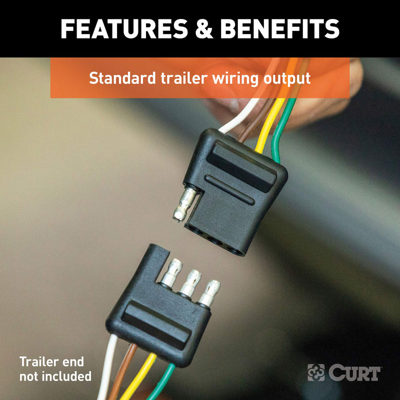  [AUSTRALIA] - CURT 55316 Vehicle-Side Custom 4-Pin Trailer Wiring Harness for Select Ford F-Series, Cab and Chassis Pickup Trucks