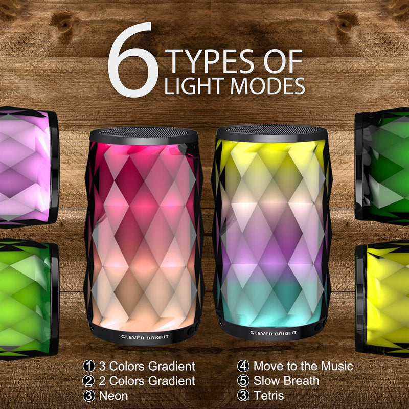 Portable Bluetooth Speakers Touch RGB LED Light Speakers with 6 Light Modes Hi-Fi Loud Sound for Party, Festival, Home, Outdoor, Birthday, Christmas, Halloween Colorful Wireless Speaker - LeoForward Australia