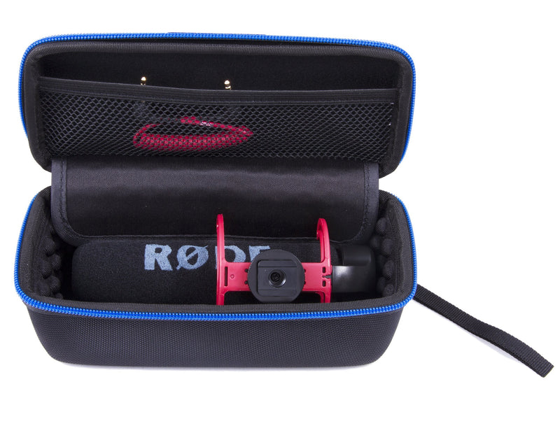  [AUSTRALIA] - CASEMATIX Travel Case Compatible with Rode VideoMic Go Camera Microphone, 3.5mm Patch Cable and Accessories, Travel Case Only