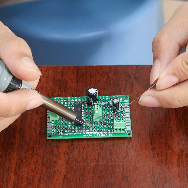  [AUSTRALIA] - DEYUE 40PCs PCB Double-Sided Prototyping PCBs Circuit Boards Kit | 5 Size Universal untraced Perforated Printed Circuits Boards | Solder-able Circuit Protoboards for DIY Soldering Electronic Projects