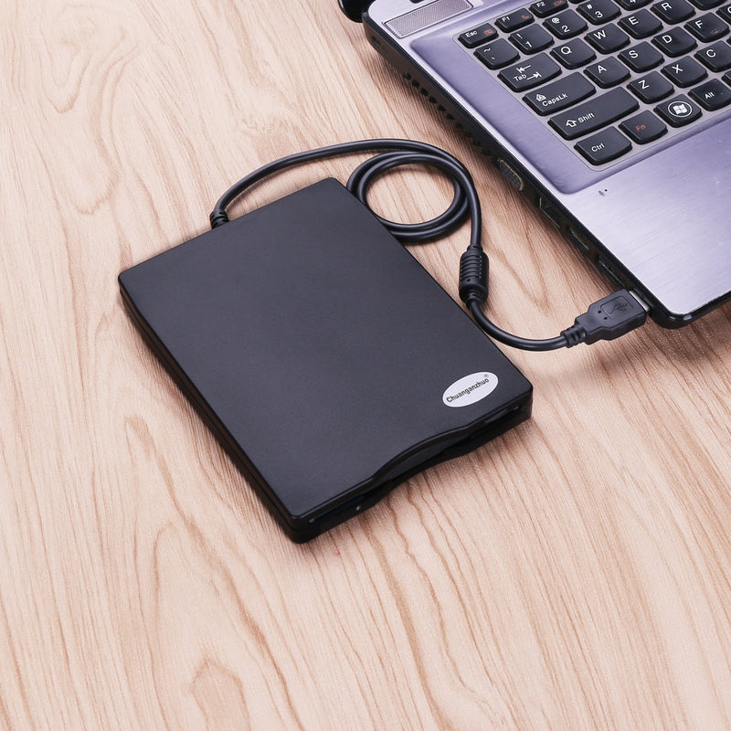  [AUSTRALIA] - 3.5" USB External Floppy Disk Drive Portable 1.44 MB FDD for PC Windows 2000/XP/Vista/7/8,No Extra Driver Required,Plug and Play,Black