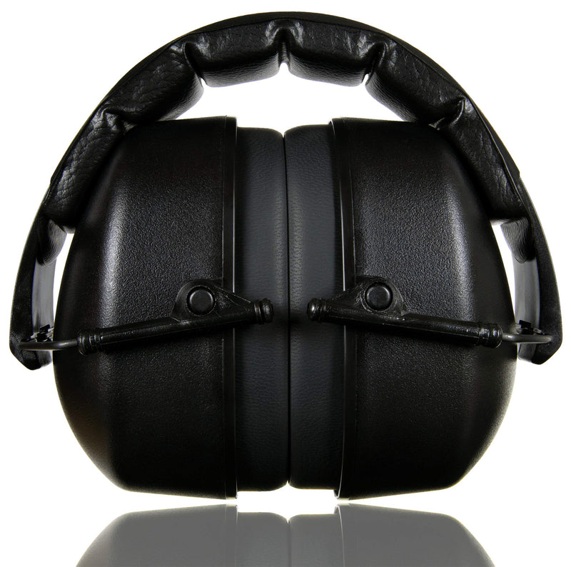  [AUSTRALIA] - ClearArmor 141001 Shooters Hearing Protection Safety Ear Muffs Folding-Padded Head Band Ear Cups, Black