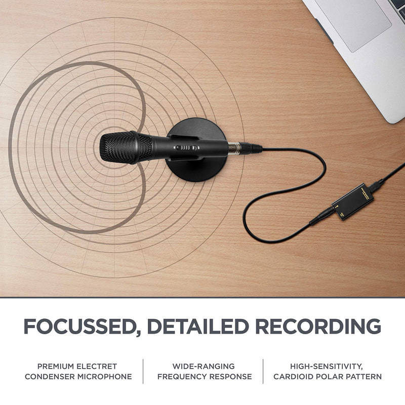  [AUSTRALIA] - Marantz Pro M4U – USB Condenser Microphone With Audio Interface, Mic Cable and Desk Stand – For Podcast Projects, Streaming and Recording Instruments USB Mic w/ Desk Stand