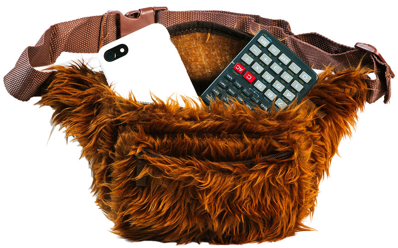 Funny Guy Mugs Premium Faux Fur Fuzzy Fanny Packs (Multiple Styles Available) One Size BROWN FUR - LeoForward Australia