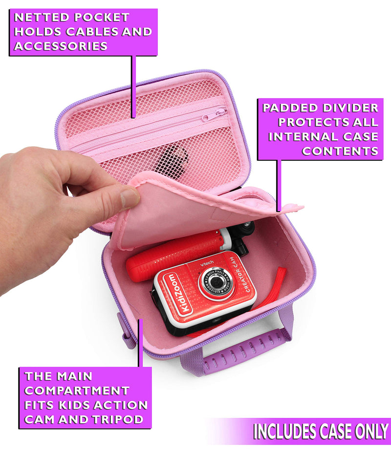  [AUSTRALIA] - CASEMATIX Toy Camera Case Compatible with VTech Kidizoom Creator Cam Video Camera and Accessories, Includes Pink Case Only