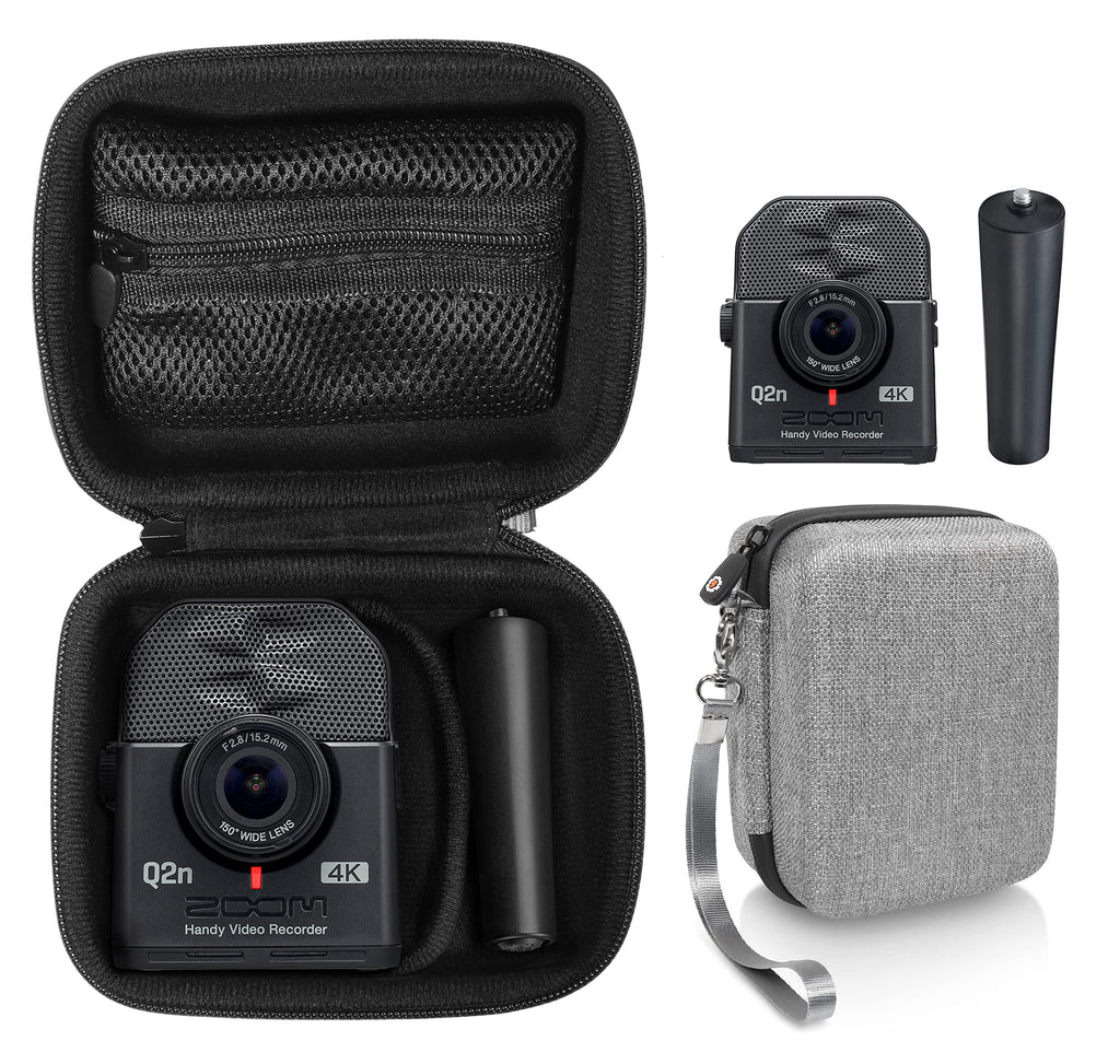  [AUSTRALIA] - getgear Case for Zoom Q2n-4K Handy Video Recorder and Zoom MA-2 Tripod, Organizer for Q2n-4k/H2n Recorder, Tripod, Cord, Flash Memory Card and SSD, Also fit for Mini Trail Game Camera (Tweed) Tweed