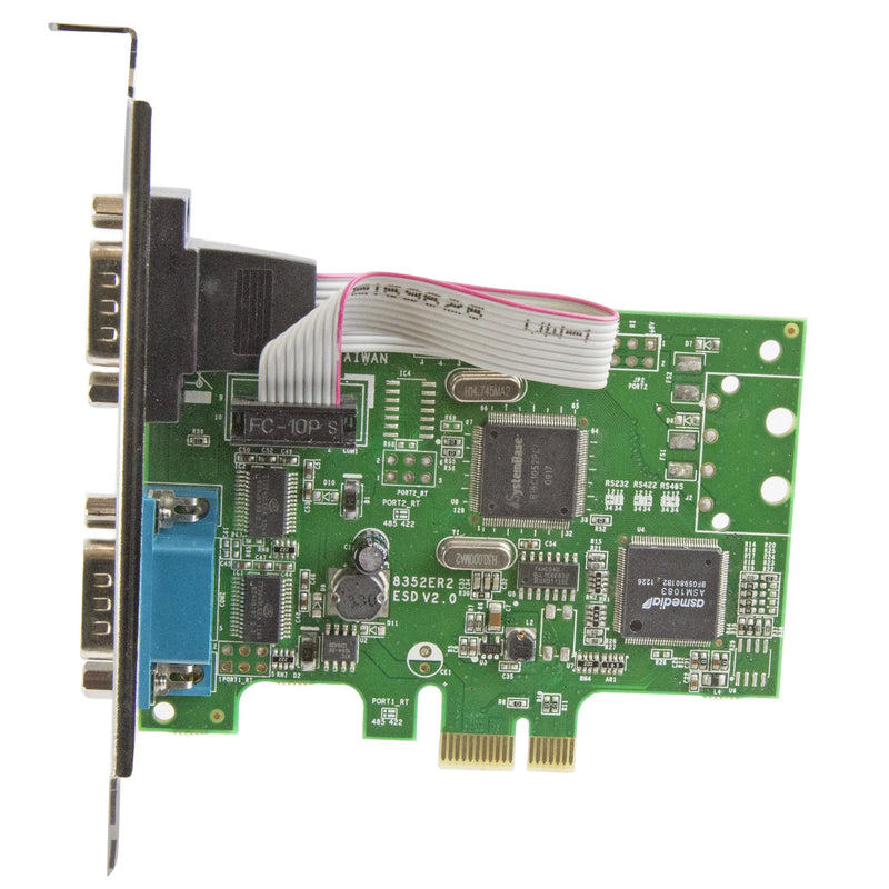  [AUSTRALIA] - StarTech.com 2-Port PCI Express Serial Card with 16C1050 UART - RS232 Low Profile Serial Card - PCI Serial Card (PEX2S1050)