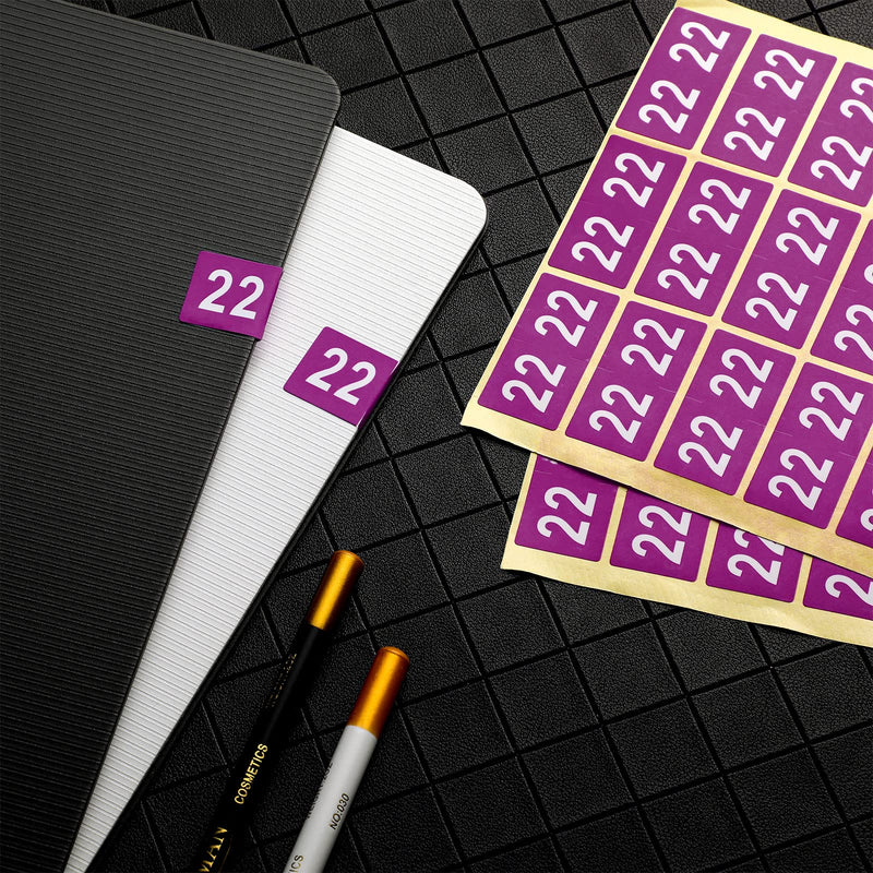  [AUSTRALIA] - 540 Pieces 2022 Year Stickers Colored Year Labels Self Adhesive File Folder Labels 22 Year Stickers Adhesive File Tabs for Office (Purple) Purple