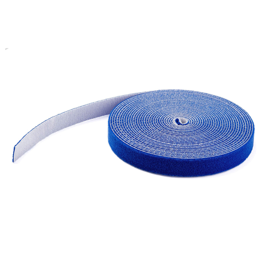  [AUSTRALIA] - StarTech.com 100ft Hook and Loop Roll - Cut-to-Size Reusable Cable Ties - Bulk Industrial Wire Fastener Tape/Adjustable Fabric Wraps Blue/Resuable Self Gripping Cable Management Straps (HKLP100BL) 100 ft