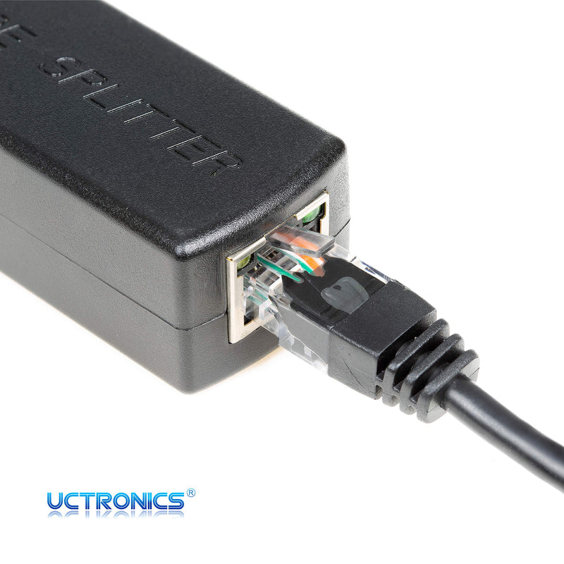 UCTRONICS Active PoE Splitter 12V - 2.1mm DC Barrel Jack for IP Camera, Arduino with Ethernet and Wireless Access Point - IEEE 802.3af/at Compliant - LeoForward Australia