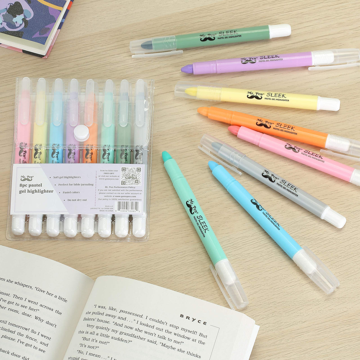 Mr. Pen- Pastel Highlighters , 12 Pack , Assorted Colors , Fast Dry ,  Highlighter Pastel , Set , Bible Journaling Highlighter , Marker , Colored