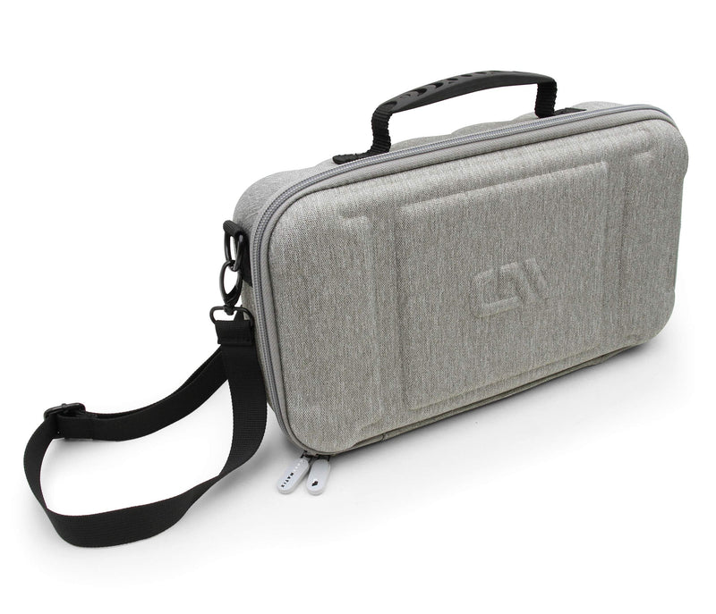  [AUSTRALIA] - CASEMATIX Dual Wireless Microphone Case for Wireless Mic System Compatible with Sennhesier, Shure Microphones and More, Dual Mic Bag with Shoulder Strap and Hard Shell Gray Exterior