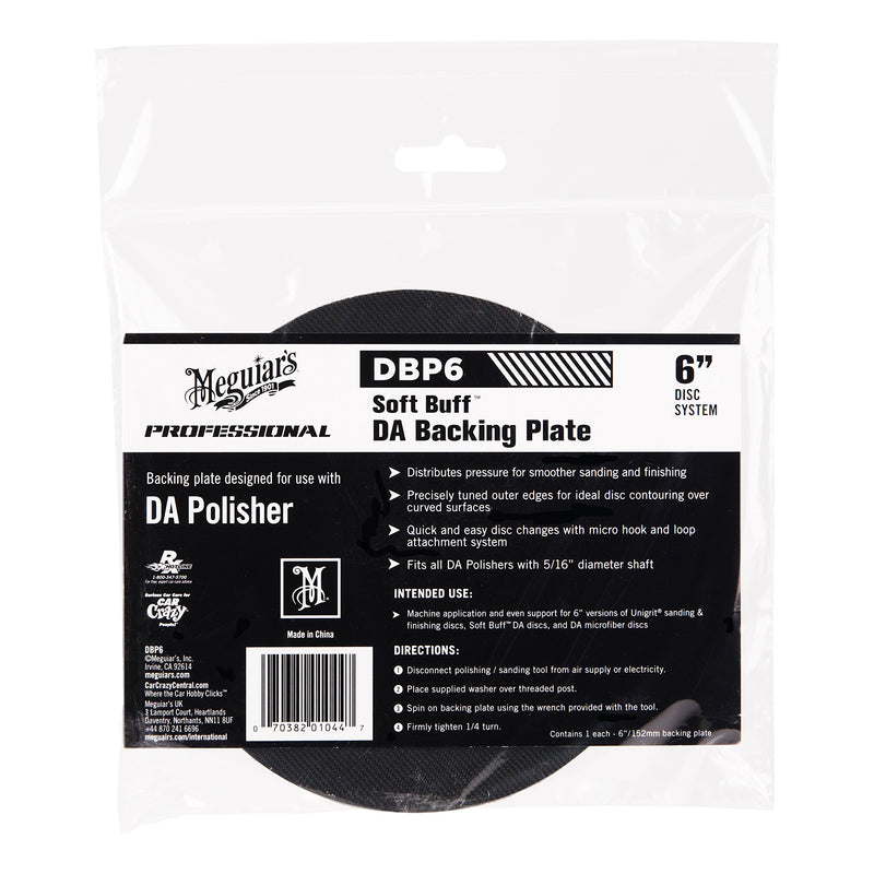  [AUSTRALIA] - Meguiar’s 6" DA Backing Plate – Pair With Foam or Microfiber Pads for Dual Action Polishing – DBP6