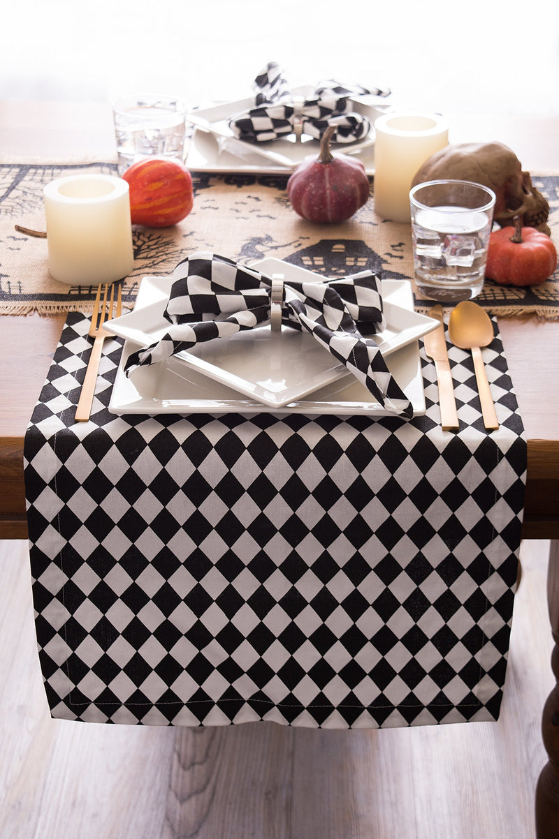 [AUSTRALIA] - DII Cotton Table Runner for for Dinner Parties, Weddings & Everyday Use, 14x72", Harlequin 14x72"
