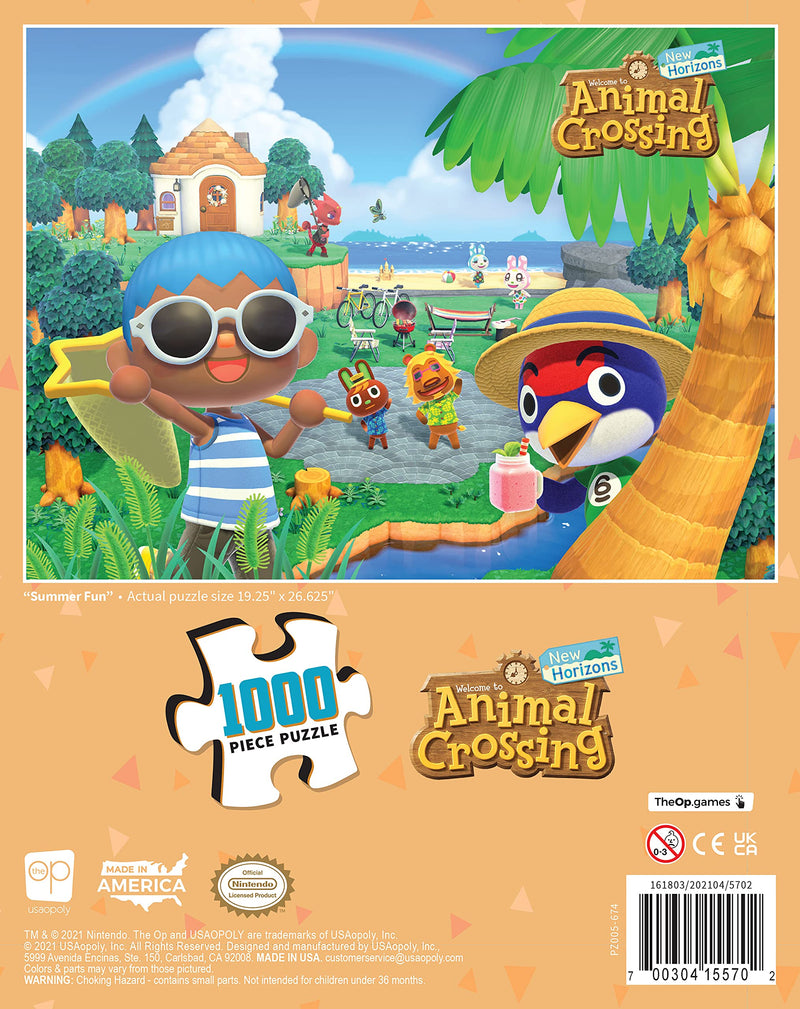 Animal Crossing “Summer Fun” 1000 Piece Jigsaw Puzzle | Collectible Puzzle Featuring Familiar Characters from The Nintendo Switch Game | Officially Licensed Nintendo Merchandise - LeoForward Australia