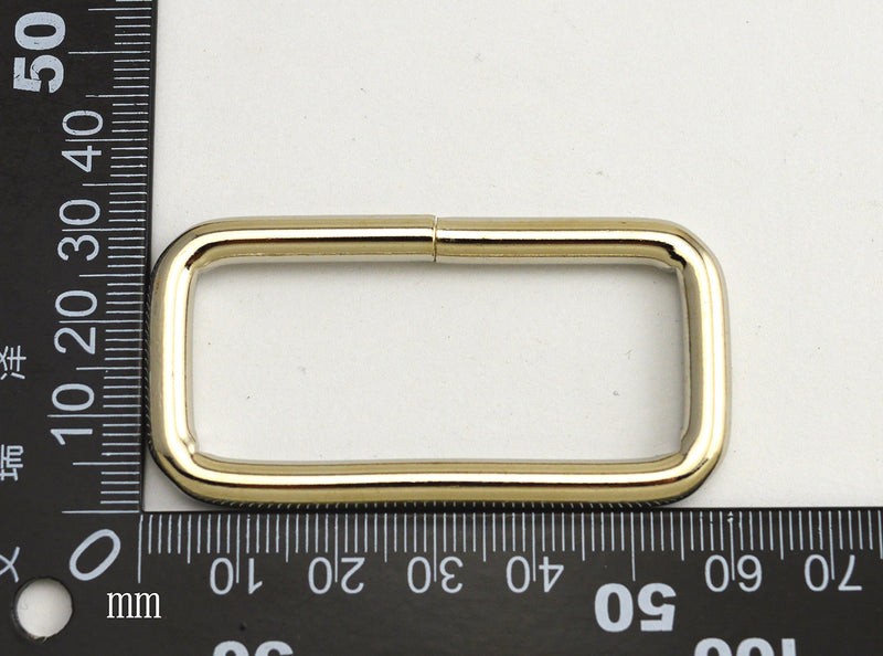  [AUSTRALIA] - Wuuycoky 2" Inner Length Silvery Rectangle Rings Loop Ring No Welded for Strap Webbing Belts Buckle Pack of 6 Inner length:2",Inner width:0.8",6Pcs