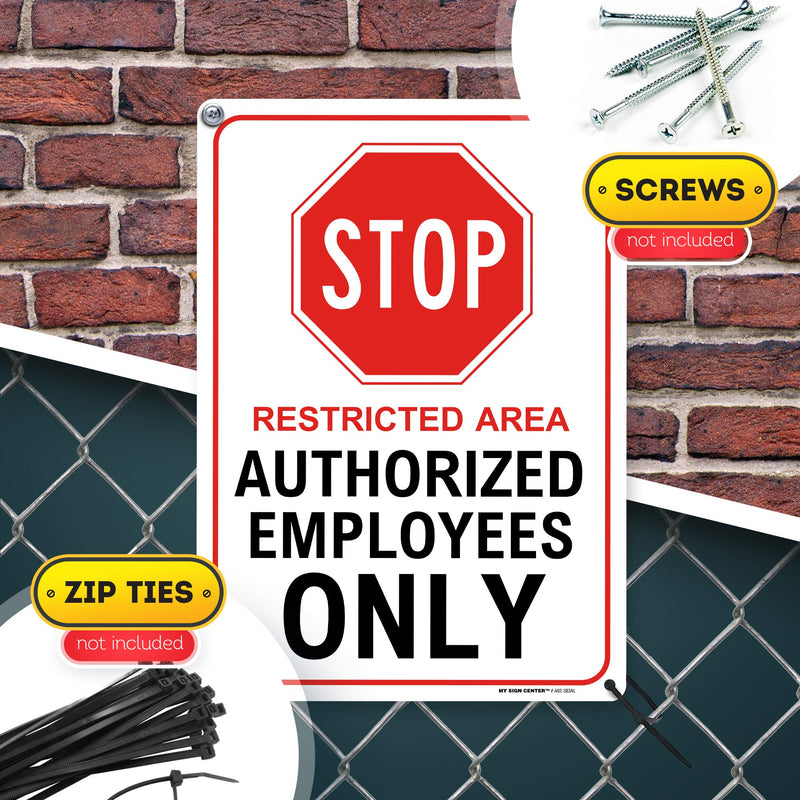  [AUSTRALIA] - Authorized Personnel Only Restricted Area Sign, 10” x 14” Industrial Grade Aluminum, Easy Mounting, Rust-Free/Fade Resistance, Indoor/Outdoor, USA Made by MY SIGN CENTER